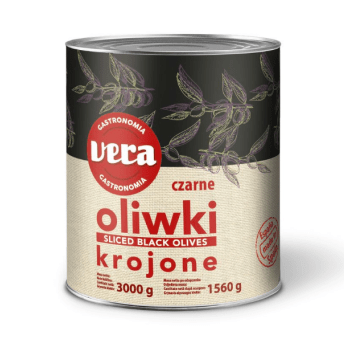 VERA Oliwki czarne krojone 3000g PUSZKA
