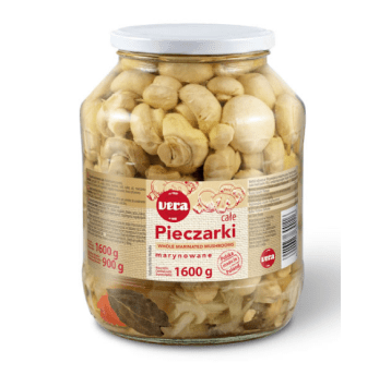 VERA Pieczarka marynowane słoik 1600g/900g