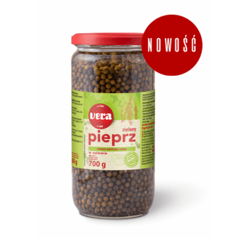 VERA Pieprz zielony w zalewie 700g/450g SŁÓJ