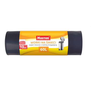 Worki na śmieci 60L z taśmą S127 A'10 K/40